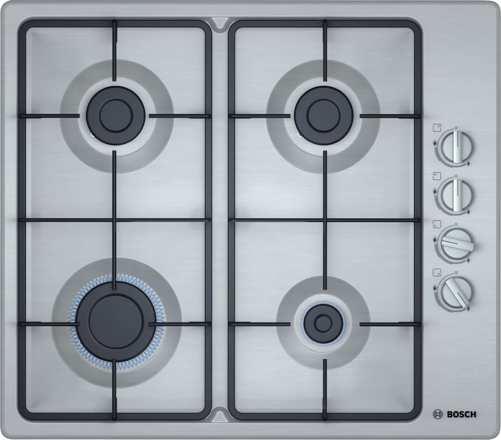 Bosch Seri 2 Gazlı Ankastre Ocak 4 Gözlü Inox PBP6C5B62Q