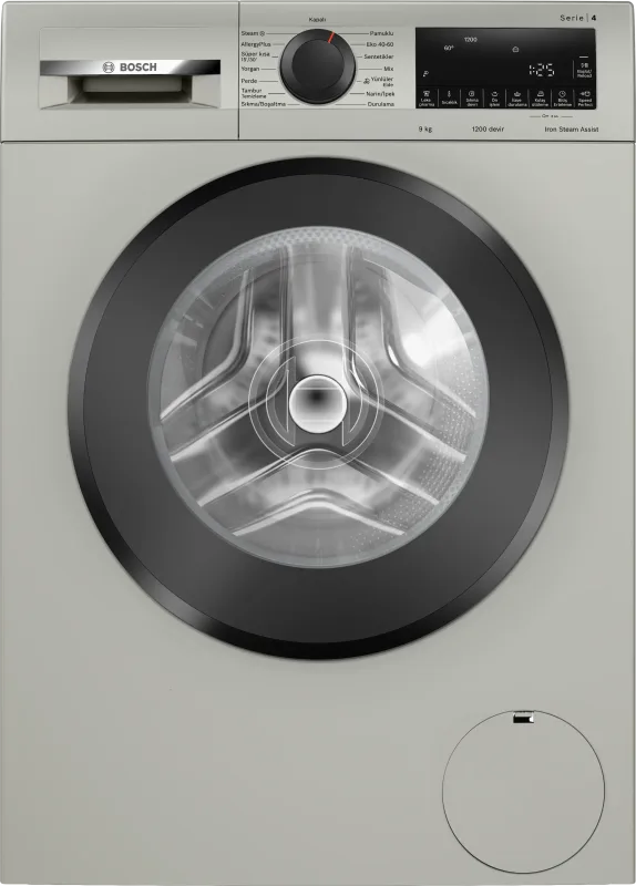 Bosch Seri 6 Çamaşır Makinesi 9 kg 1200 Devir Gümüş WGA242ZXTR