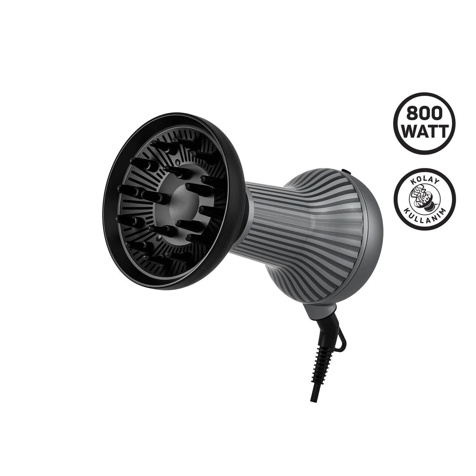 ARZUM AR5124 TRENDCARE CURLY SAÇ KURUTMA MAKİNESİ ANTRASİT