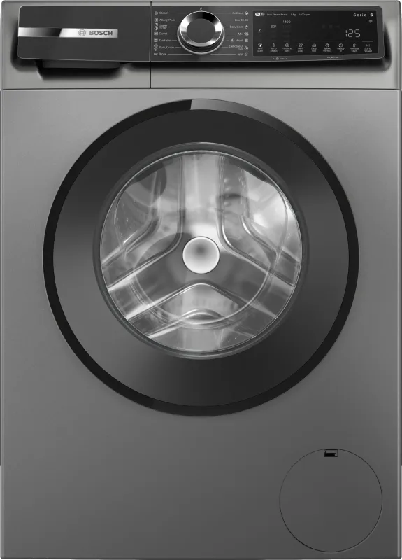 Bosch Seri 6 Çamaşır Makinesi 9 kg 1400 Devir Koyu Füme Inox WGK244ZRME
