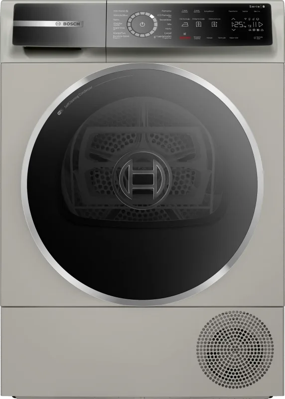 Bosch Seri 8 Isı Pompalı Kurutma Makinesi 9 kg Gümüş WQB245AXTR