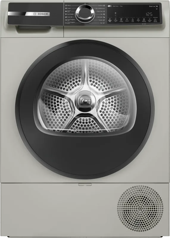 Bosch Seri 6 Isı Pompalı Kurutma Makinesi 10 kg Gümüş WQK2521XME