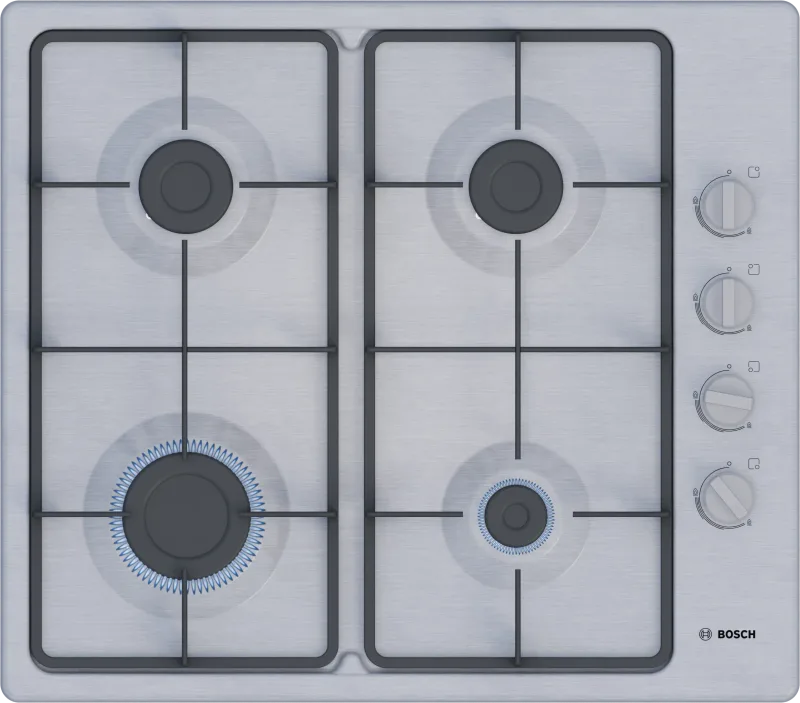 Bosch Seri 2 Gazlı Ankastre Ocak 4 Gözlü Inox PBP6C5K60Q