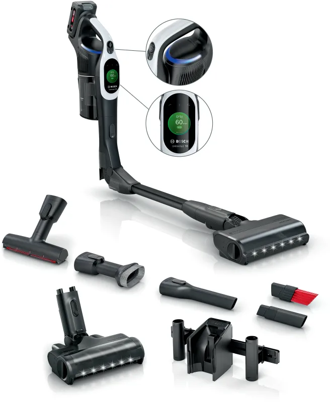 Bosch Şarjlı Dikey Süpürge Unlimited Beyaz BCS1041WAC