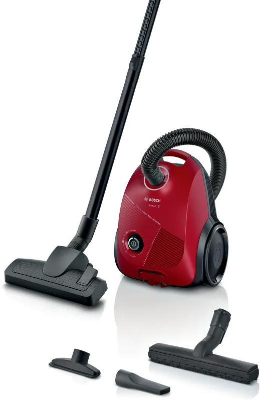 Bosch Seri 2 Toz Torbalı Elektrikli Süpürge 600 W Kırmızı BGBS2RD1H