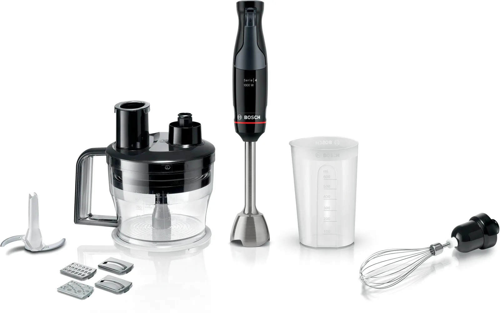 Bosch Seri 4 El Blender Seti 1000 W Gümüş MSM4B670