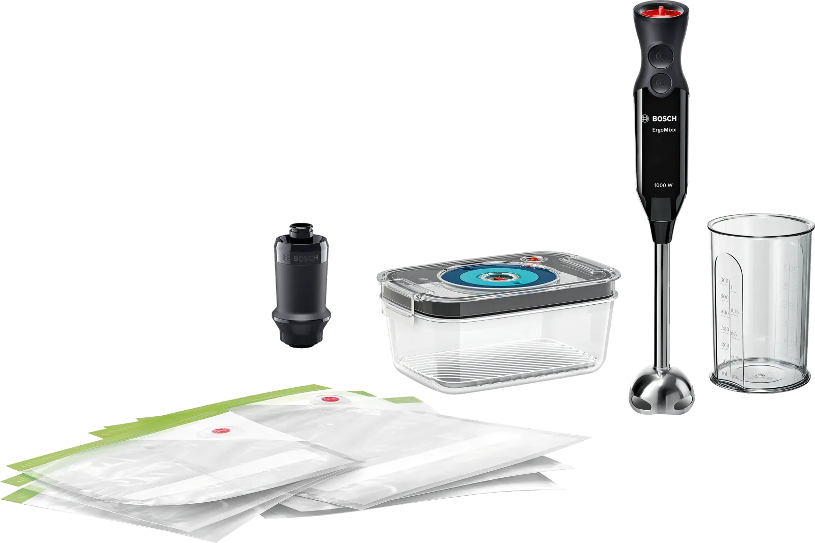 Bosch Vakumlu El Blender Seti 1000 W Siyah MS6CB61V1